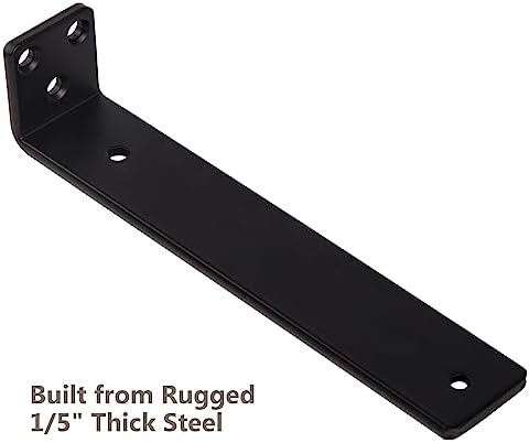 neodrop 12 inch floating shelf brackets, heavy duty, side view