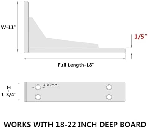 neodrop 8-pack 18 inch heavy duty shelf brackets shown in use