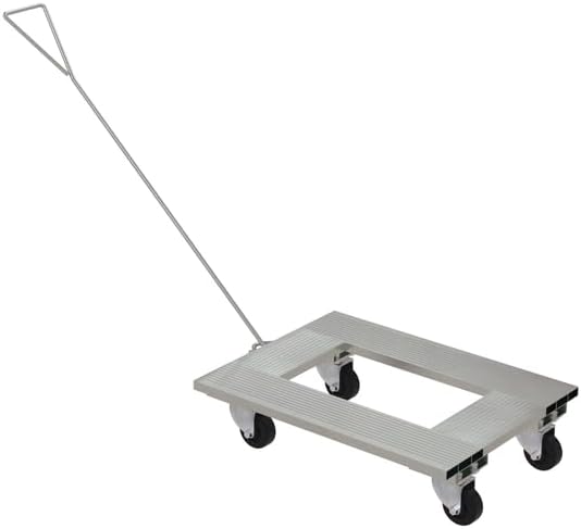 Aluminum Channel Dolly - Silver - 18 x 24 in. - 900 lbs Capacity - Handle Included