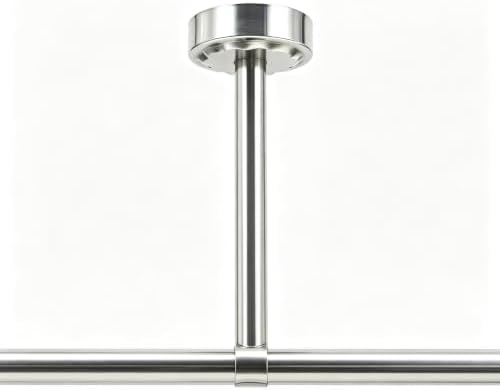 ceiling mount bracket, stainless steel wardrobe pipe bracket, front angle view