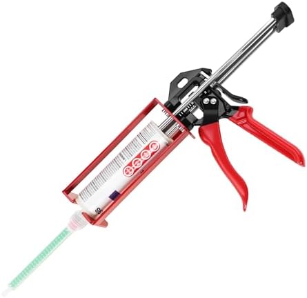 200ml 6.75 fl oz dual cartridge epoxy gun, front angle view
