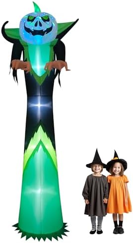12ft Halloween Inflatable Decor with LED Lights Outdoor Blow up Decor Inflata...