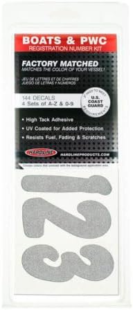 Hardline Products Series 200 Factory Matched 3-Inch Boat & PWC Registration Number Kit - SIL200EC