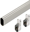 hafele premium oval wardrobe closet rod with end, main product view