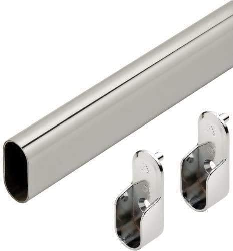 hafele premium oval wardrobe closet rod with end, main product view