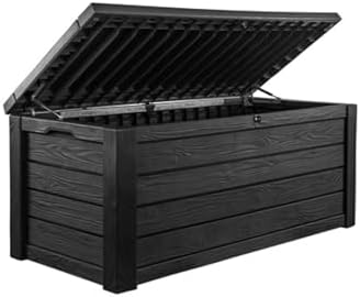 keter westwood outdoor storage deck box, 150 gallon, view 9