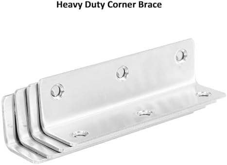 4" silver heavy duty shelf brackets, 100mm length on a desk or shelf