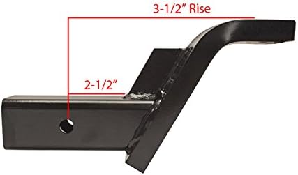 Class V Hitch Ball Mount - (HUB-25509) for 2-1/2" Receivers - Made in U.S.A. Fits 2.5 in Receiver, 12,000 lbs, 5-Inch Drop, Black