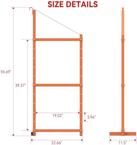 shipping container shelving bracket adjustable (4 pack, orange) shown in use