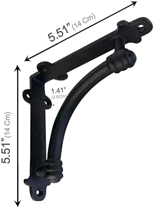 nach decorative shelf brackets, 4 pack of 5.5, package contents