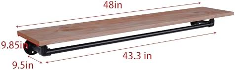 clothes rack 48in, wall mounted garment rack with, side view
