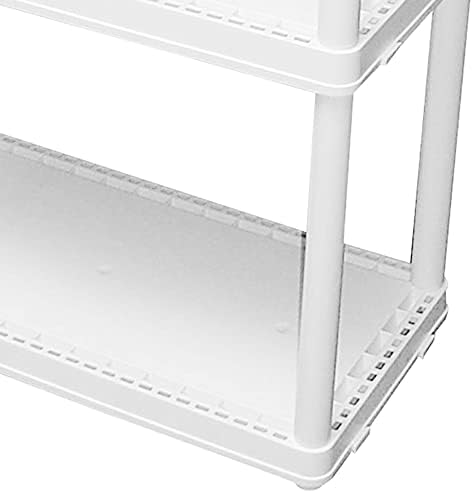 gracious living 3 shelf fixed height solid light, front angle view