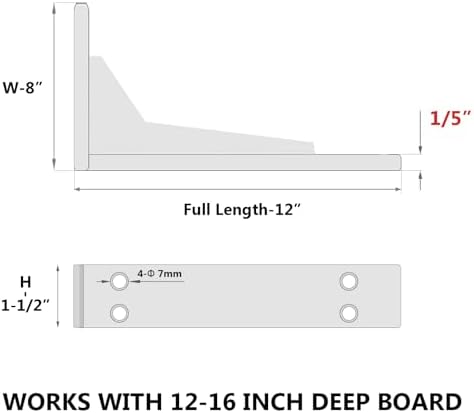 neodrop 6-pack 12 inch heavy duty shelf brackets shown in use