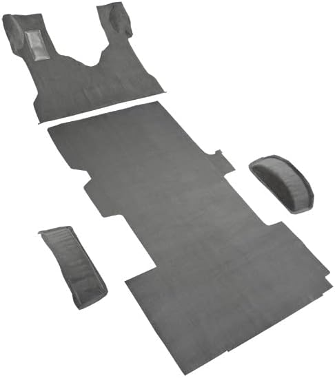 Auto Custom Carpets Replacement Auto Carpet Floor Liner - Molded Cutpile - fits 1999-2014 Ford E-350 Super Duty Ext Van - fits Gas or Diesel Complete (Dark Gray)