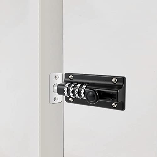 4-digit combination slide lock solid combination bolt latch, package contents