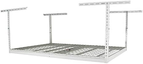 saferacks 4x6 overhead garage storage rack, white, 12"-21", main product view