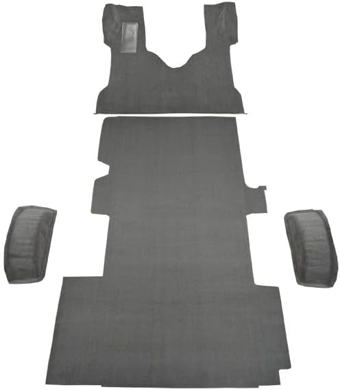 Auto Custom Carpets Replacement Auto Carpet Floor Liner - Molded Cutpile - fits 1999-2014 Ford E-350 Super Duty Ext Van - fits Gas or Diesel Complete (Dark Gray)