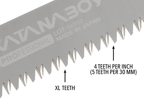 silky katanaboy professional 500mm folding saw xl teeth, close-up detail