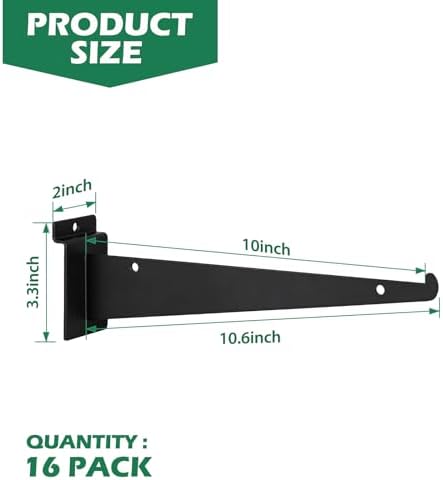 10 inch slatwall shelf bracket, slatwall accessories, heavy shown in use