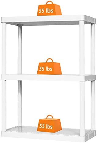 gracious living 3 shelf fixed height solid light, package contents