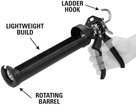 112 series manual caulking gun - 29 oz, front angle view