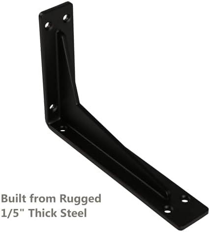 neodrop 6-pack 12 inch heavy duty shelf brackets, close-up detail