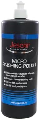 Jescar Micro Finishing Polish - 32oz - Ultra-Fine Polish, Removes P3000 grit Sanding Marks, Mirror Finish, Silicone-Free and Safe for All Paint Areas, Removes Swirls, Holograms, Haze, Light Scratches