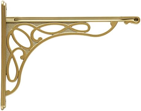 wall shelf bracket, heavy duty and hardware included, front angle view