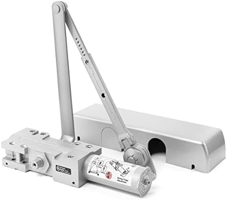 dynasty 4401 series door closer, sprayed aluminum, spring, side view