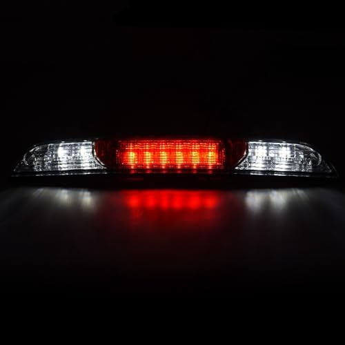 LQI LED Bar 3rd Third Brake Light,Compatible with Ford F150 2015-2019,High Mount Rear Stop Light Cargo Lamp,Chrome Housing Clear& Red Lens