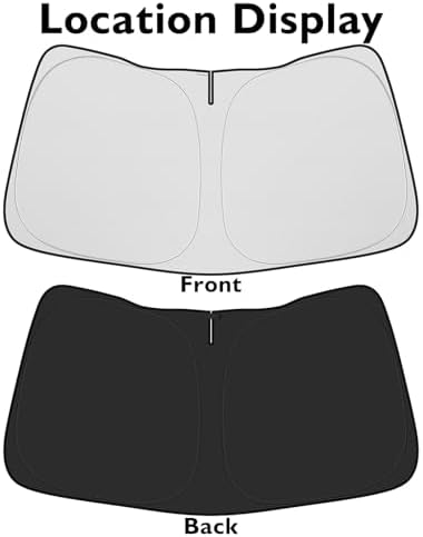 BIBLOZ Car Windshield Sun Shade for Ford F150 2015-2025 2026, Lariat, Tremor, King Ranch, Platinum, Raptor, XL, XLT Accessories Foldable Sunshade PET Reflective Material Blocks UV Rays Front Visor