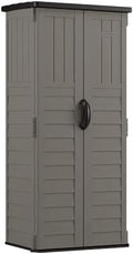 suncast 22 cu ft, vertical storage shed, pad-lockable, main product view