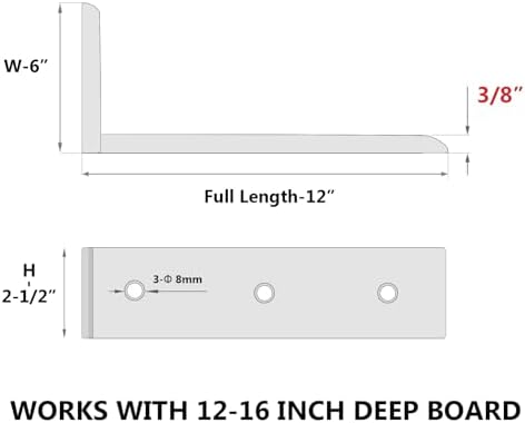 neodrop 4-pack 12 inch countertop support brackets, heavy shown in use