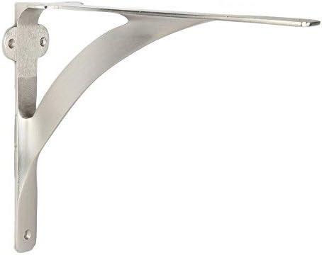 a29 shelf brackets, solid brass, brushed nickel finish, main product view