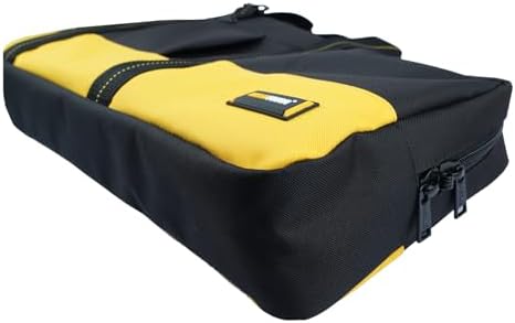 melotough heavy duty framing nail gun tool bag, side view