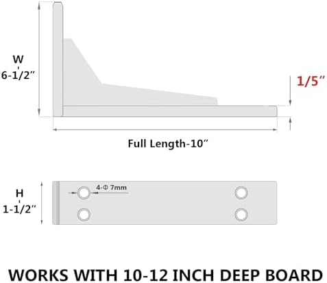 neodrop 4-pack 10 inch heavy duty shelf brackets shown in use