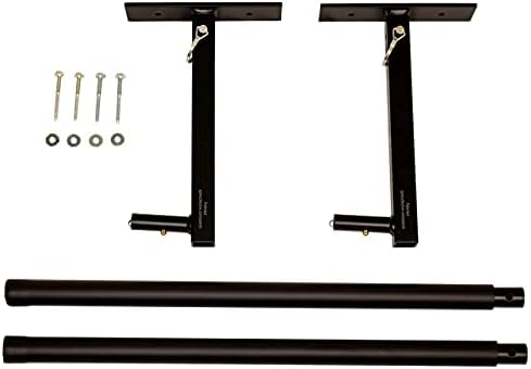 storeyourboard adjustable overhead ladder rack – garage organizer, front angle view