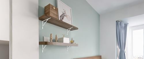 l11 x h 8" white heavy duty shelf, front angle view