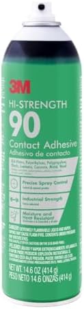 3m hi-strength spray adhesive 90, 14.6 oz., industrial, close-up detail