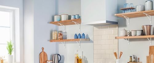l10 x h 8" white heavy duty shelf, front angle view