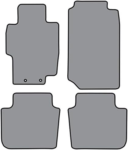 Carpet Floor Mats - Complete Die Cut Cutpile - fits 2003-2007 Honda Accord (Mist Gray)
