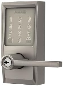 schlage encode smart wifi lock, lever handle, camelot, view 10