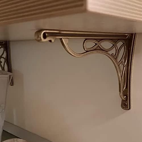 10 inch bracket shelf brackets cast iron metal, front angle view
