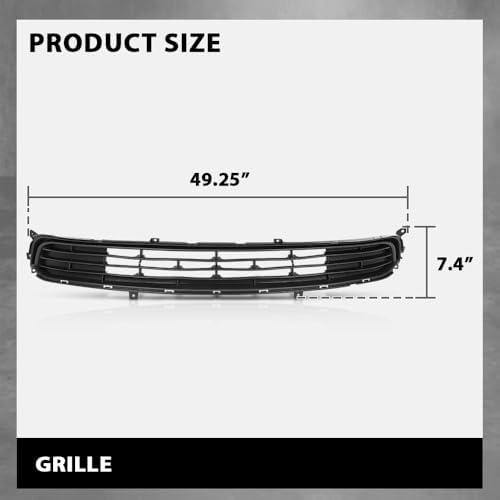G-PLUS Front Bumper Lower Grille Grill | Compatible with Kia Optima EX 2016 2017 2018 Matte Black Grill Assembly Replace OE 86560D5010