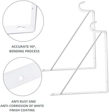 closet rod brackets 10x11in, 10 pack closet shelf shown in use