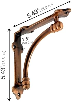 nach decorative shelf brackets, 4 pack of 5.25, front angle view