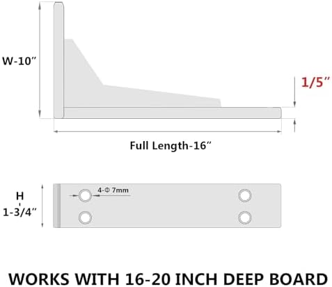 neodrop 4-pack 16 inch heavy duty shelf brackets shown in use