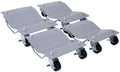 6000lbs Heavy Duty Car Wheel Dollies - 4 Pack Tire Skating Set (Gray + Steel) | Smooth Mobility: 4 universal swivel casters per dolly for 360-degree movement