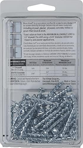 hillman borefast drywall screw anchors, 1-1/2in, 75 pieces on a desk or shelf