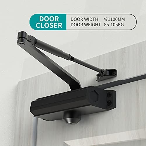 automatic door closer heavy duty fire prevention spring shown in use